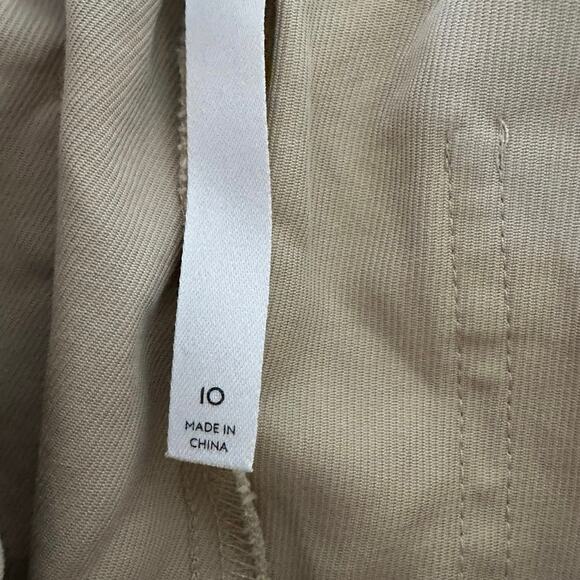 NWT Aritzia Babaton The Group Titan Olive Beige Cotton Silk Cargo Pants Size 10 - Picture 4 of 12